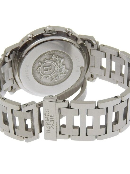 HERMES Clipper Watches CL1.910 blackDial Stainless Steel Quartz Chronograp... main image 10